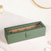Premium Velvet Lined Watch Organiser Sage Green