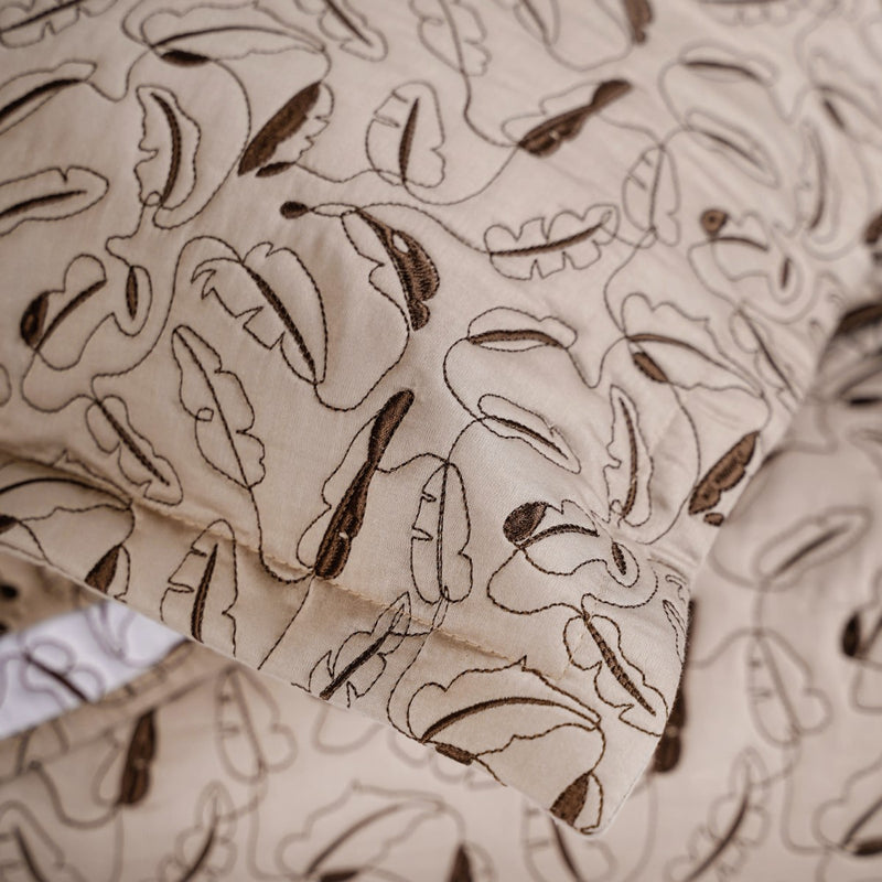 Premium King Size Bed Cover Beige