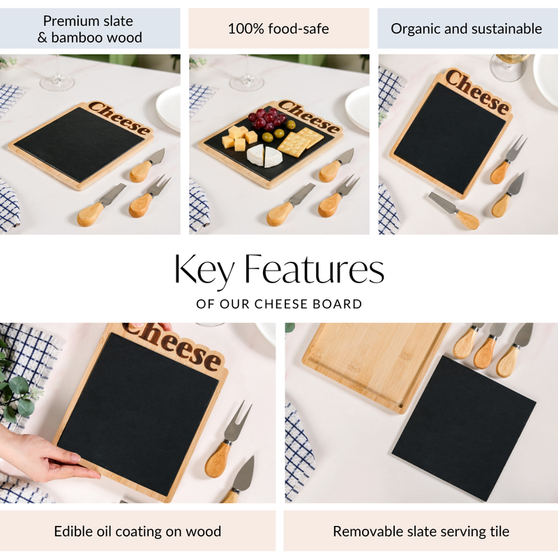 Premium Slate Cheese Board Set Of 4