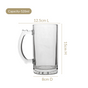 Premium Tall Glass Beer Mugs Set Of 6 520ml