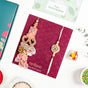Pretty Peach Rakhi Lumba Gift Set