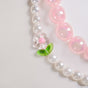 Pretty In Pink Pearl Beaded Keychain