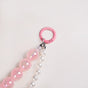 Pretty In Pink Pearl Beaded Keychain