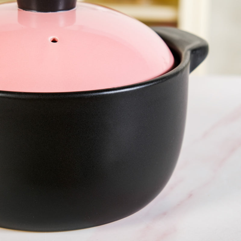 Pretty Pink Ceramic Cooking Pot 3300ml