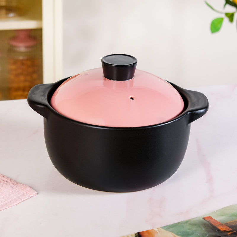 Pretty Pink Ceramic Cooking Pot 3300ml