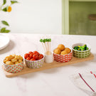 Flower Power Bowls Tray And Toothpick Set Of 7