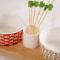 Printed Bowls With Tray And Toothpick Set Of 7