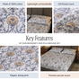 Printed King Size Pure Cotton Bedsheet Set 275x275cm
