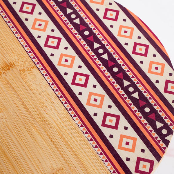 Aztec Pattern Lazy Susan Serving Platter 13 Inch