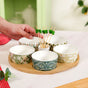 Printed Snack Bowls With Tray And Toothpick Set Of 8
