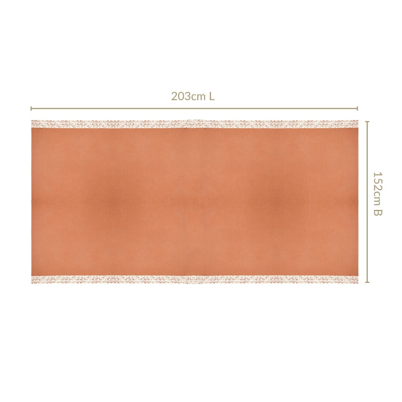 Mocha Fern 6 Seater Table Cloth 203x152cm