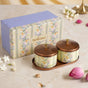 Printed Jar With Tray Set Of 3 In Gift Box