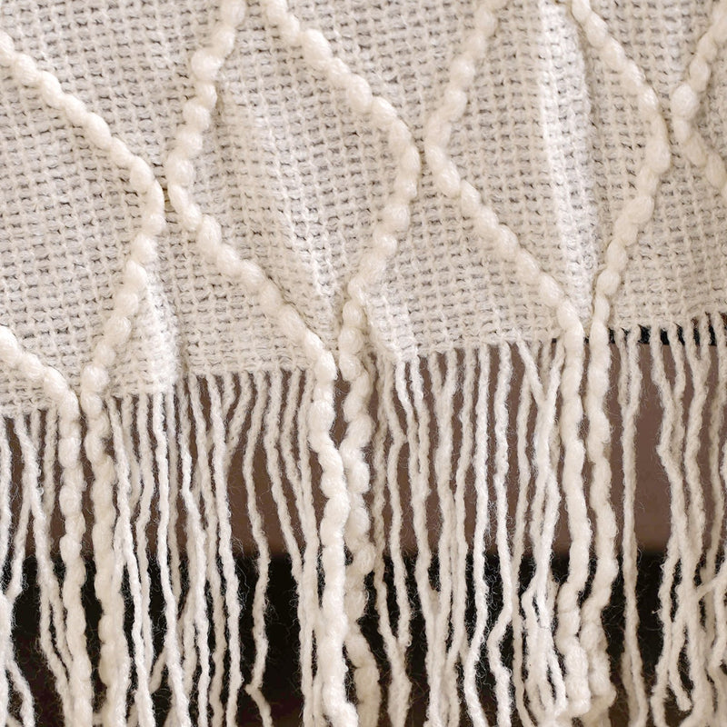 Pristine White Couch Throw