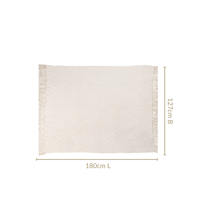 Pristine White Couch Throw