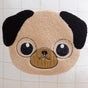 Pug Embroidered Cotton Kids Cushion Cover 42x42cm