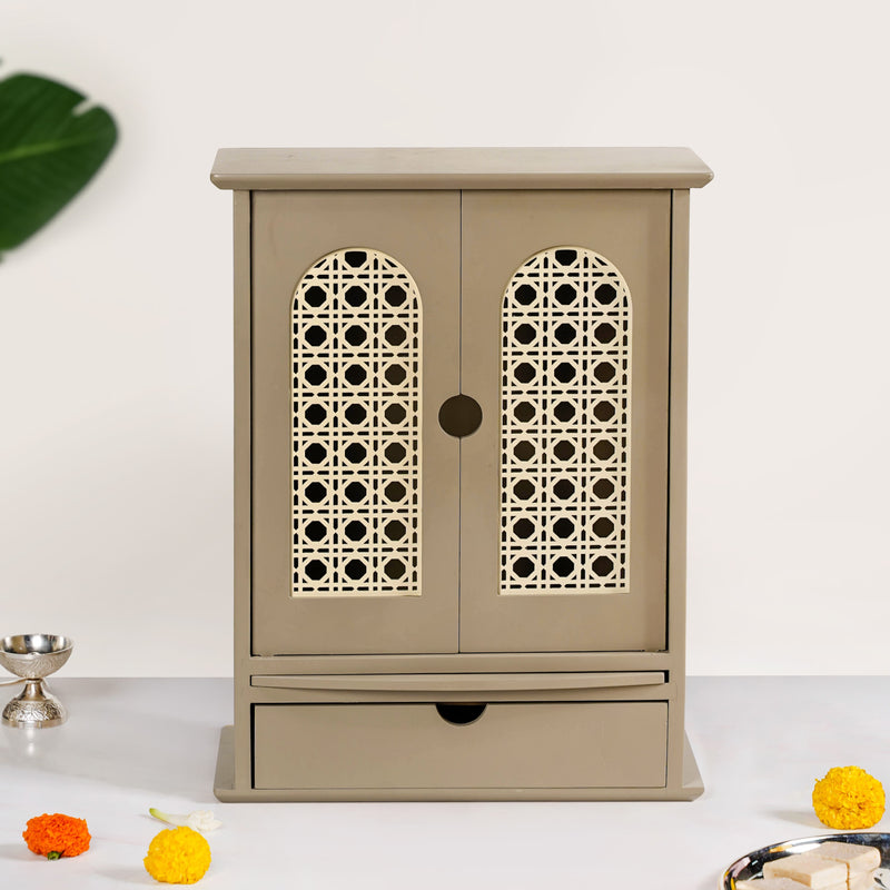Puja Mandir With Doors 33x17x43cm