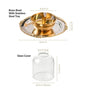 Pure Brass Akhand Jyoti Diya With Borosilicate Glass Cover