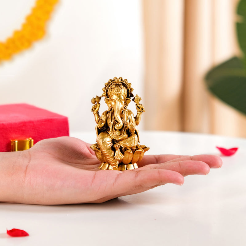 Pure Brass Ganesh Murti