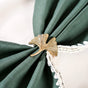 Pure Brass Gingko Leaf With Gold Polish Napkin Ring Set Of 6