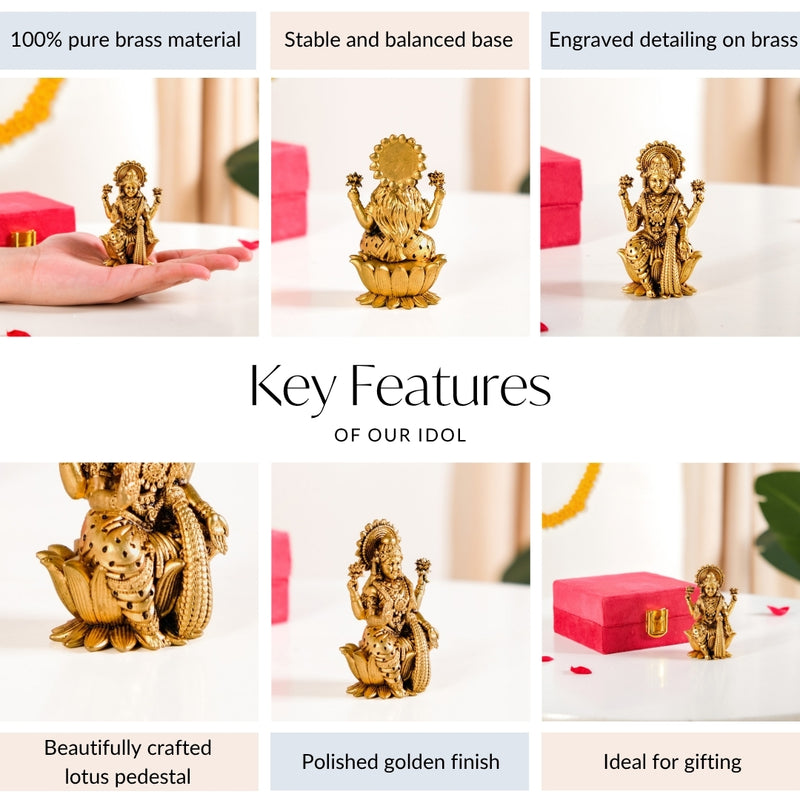 Pure Brass Lakshmi Murti
