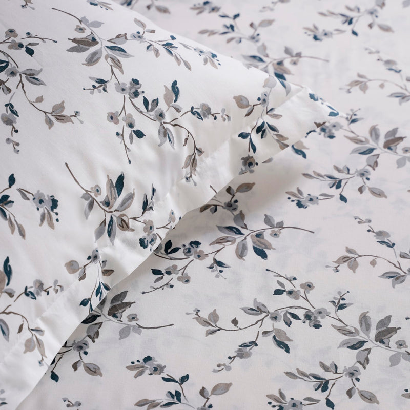 Pure Cotton Frostbloom King Size Bedsheet Set 275x275cm