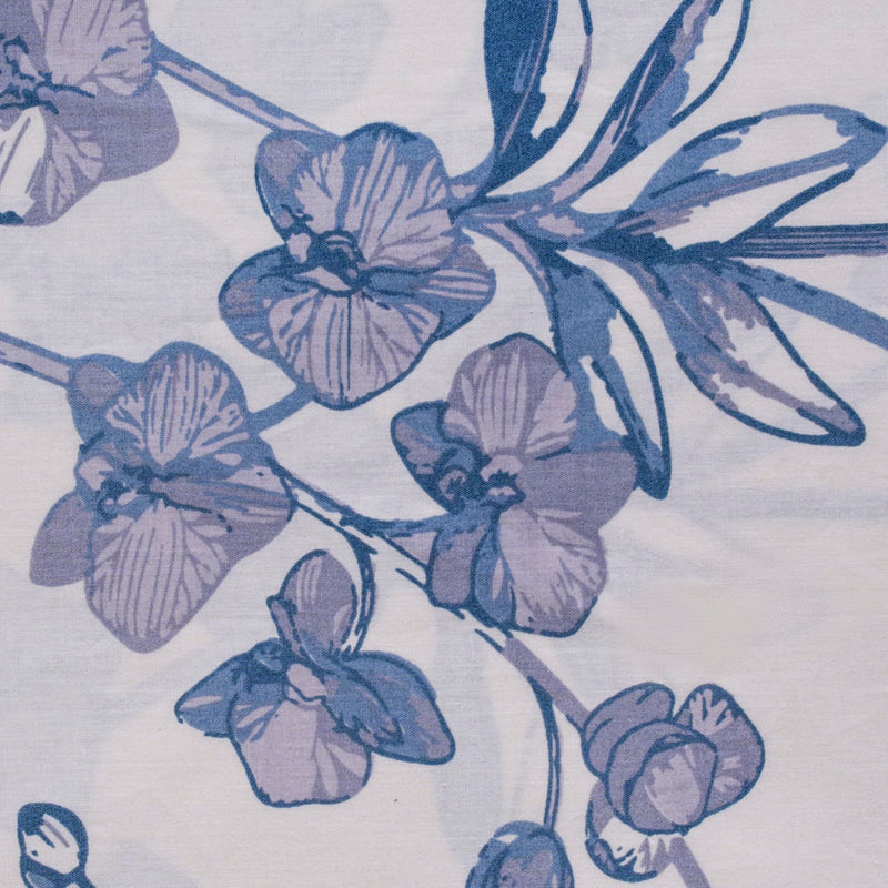 Pure Cotton Queen Size Azure Whisper Bedsheet And Pillowcase Set Of 3