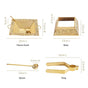 Pure Brass Havan Kund With Handles Spoon And Tong