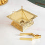 Pure Brass Havan Kund With Handles Spoon And Tong