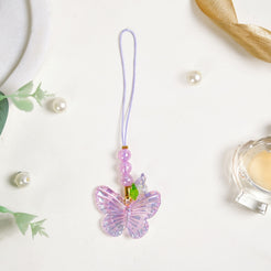 Purple Fairy Dust Butterfly Phone Charm