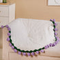 Purple Pastel Crochet Bouquet Throw 80cm