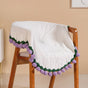 Purple Pastel Crochet Bouquet Throw 80cm
