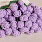 Purple Pastel Crochet Bouquet Throw 80cm