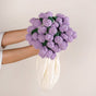 Purple Pastel Crochet Bouquet Throw 80cm