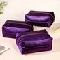 Purple Zippered Shoe Bags For Travel Large Set Of 3