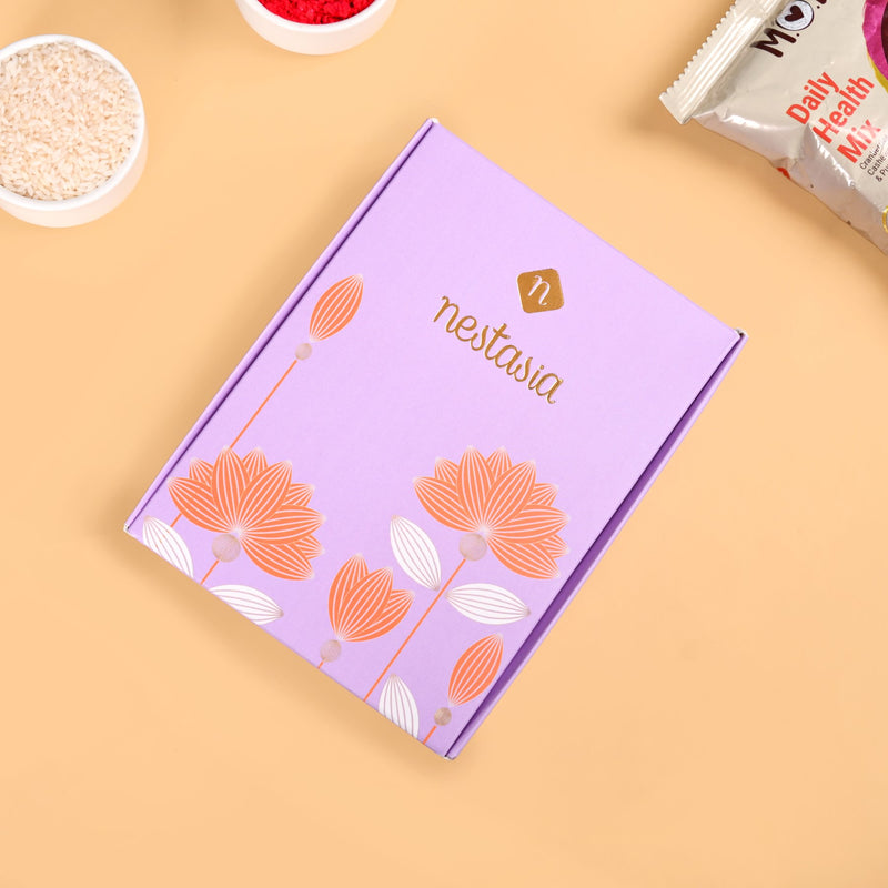 Purple Dino Rakhi Gift Set