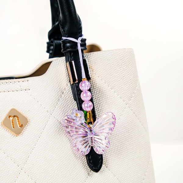 Purple Fairy Dust Butterfly Phone Charm