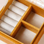 Quadrata Pattern Multi Section Jewellery Box With Mirror