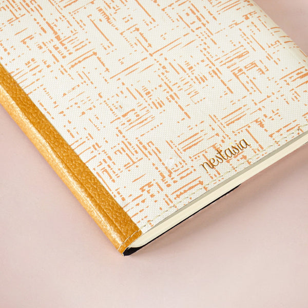 Sustainable Quadrata Pattern Vintage Style Notebook