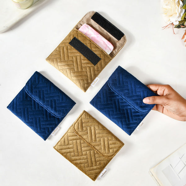 Quilted Versatile Small Makeup Pouch Set Of 4