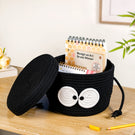 Googly Eyes Black Storage Basket With Lid 17cm