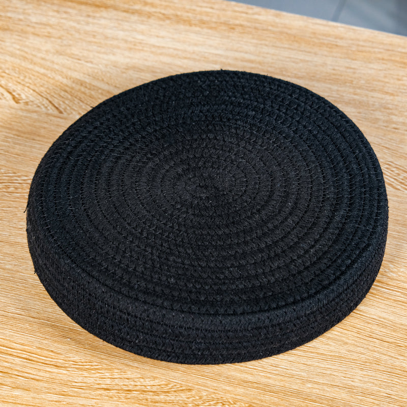 Quirky Black Storage Basket With Lid