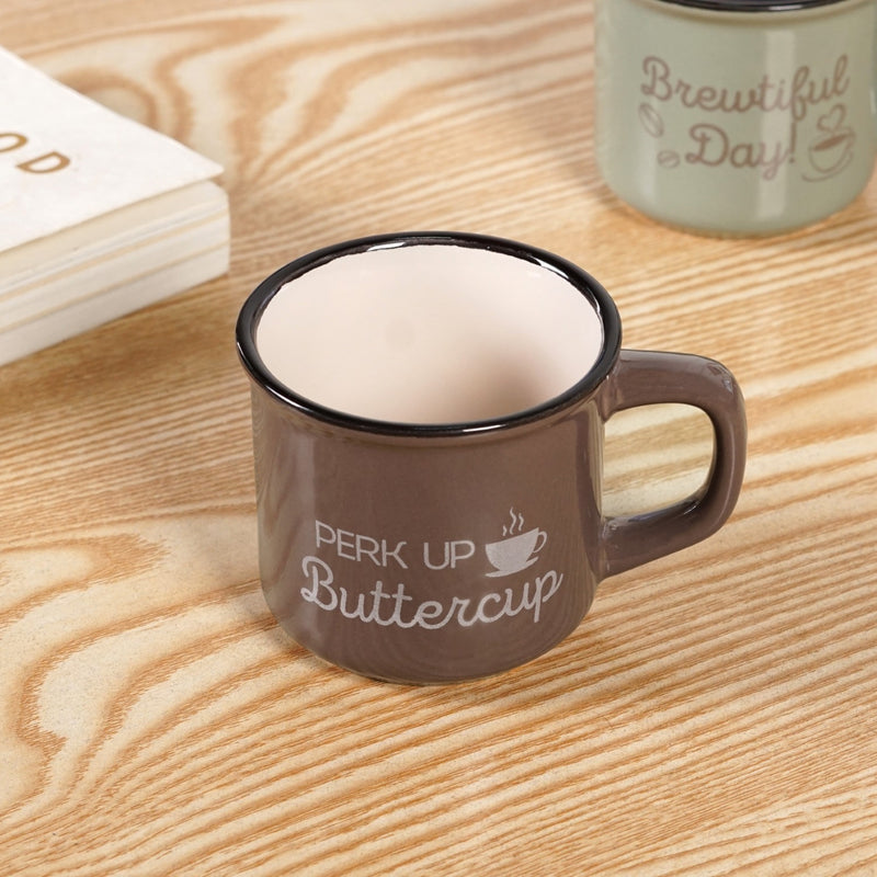 Quirky Quotes Stackable Coffee Mugs Set Of 4 170ml