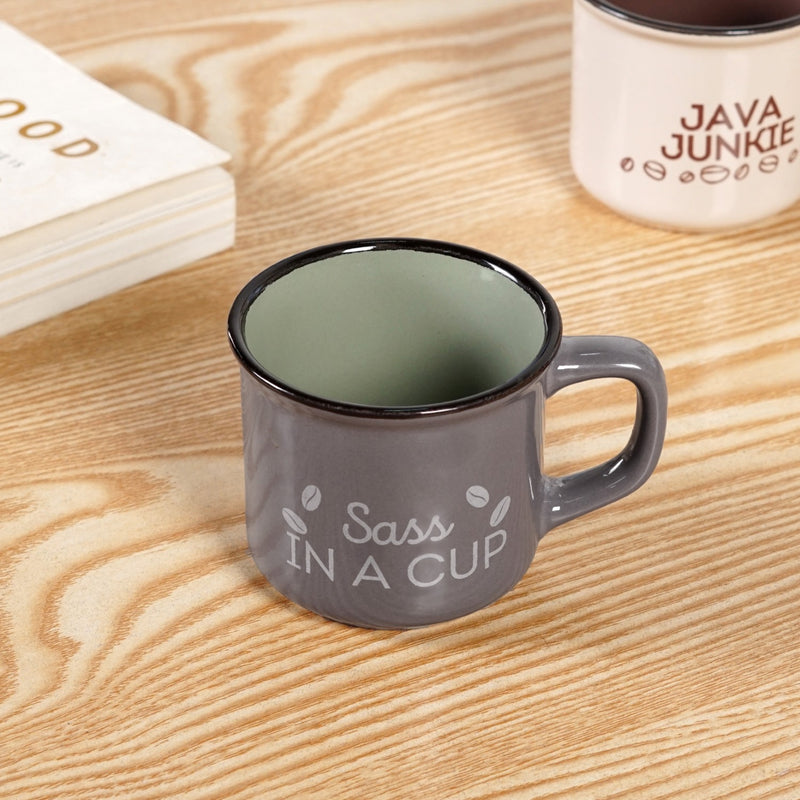 Quirky Quotes Stackable Coffee Mugs Set Of 4 170ml