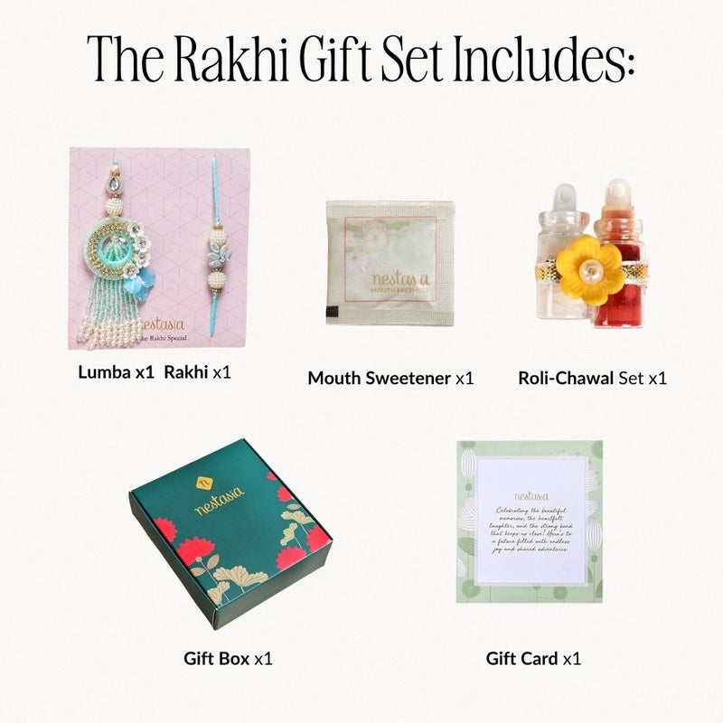 Dainty Luxe Artisan Rakhi Lumba Gift Set