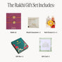 Lotus Rakhi Gift Set Of 4 With Box And Card