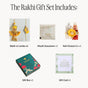 Set Of 4 Couple Yellow Rakhi And Lumba Gift Box
