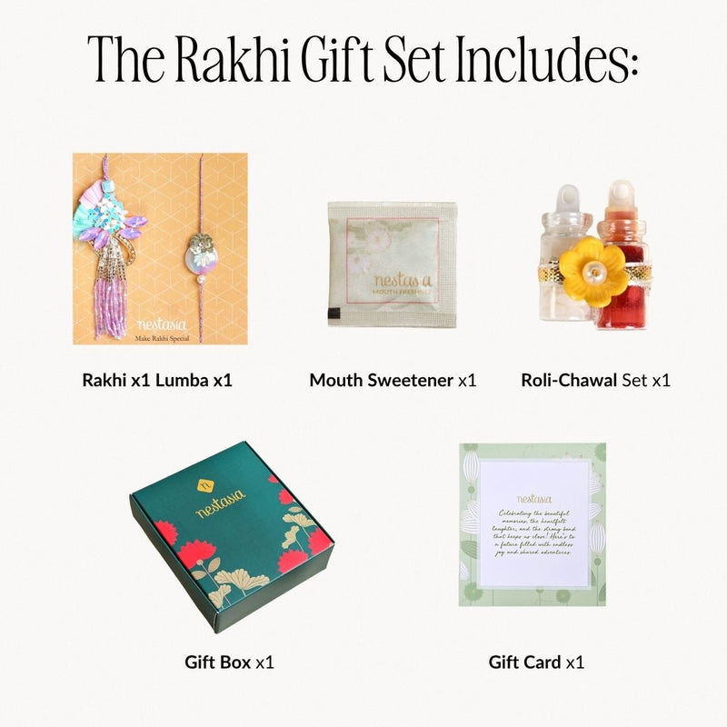 Lilac Bloom Rakhi Lumba Set