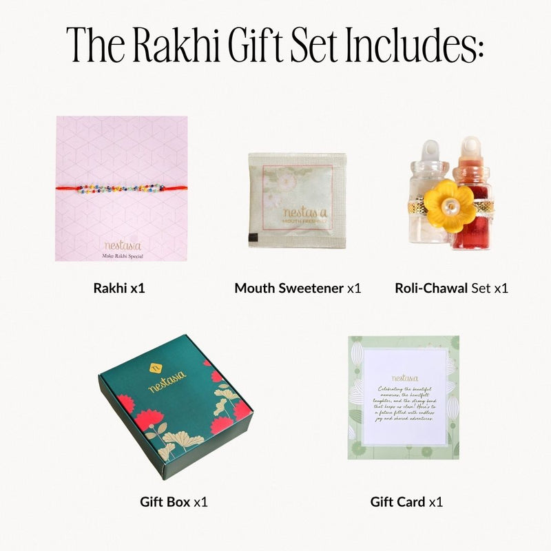 Festive Beads Rakhi Gift Set
