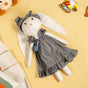 Rabbit Plushie With Blue Satchel For Kids