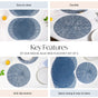 Radial Blue Web Placemat Set Of 6